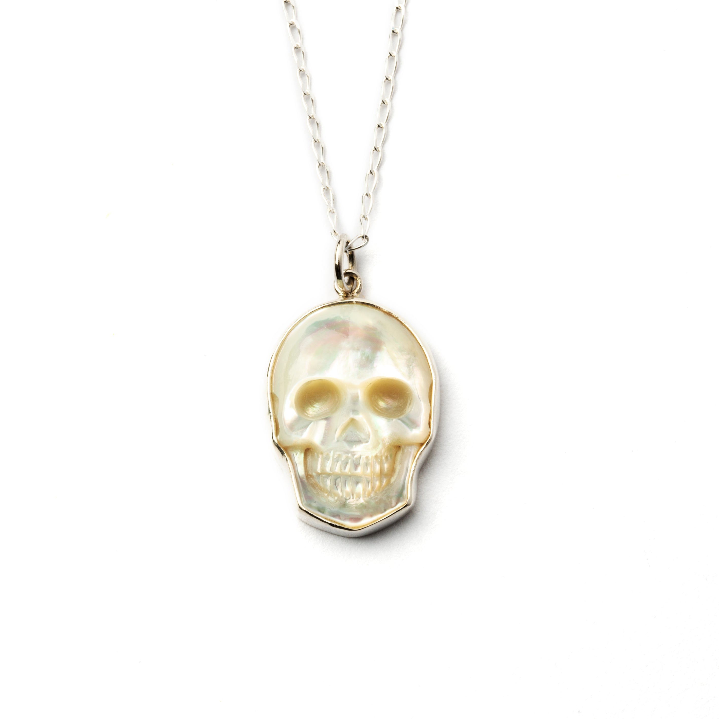 Delicate skull deals necklace