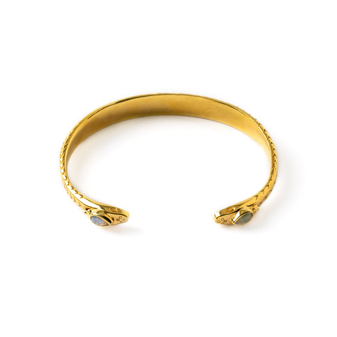 Naga Gold Cuff with Opal frontal view