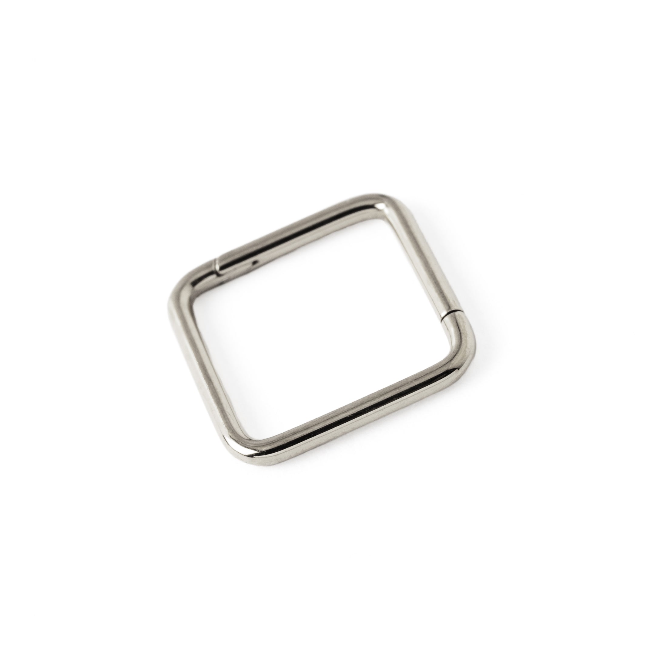 Oblong Titanium Clicker Ring side view