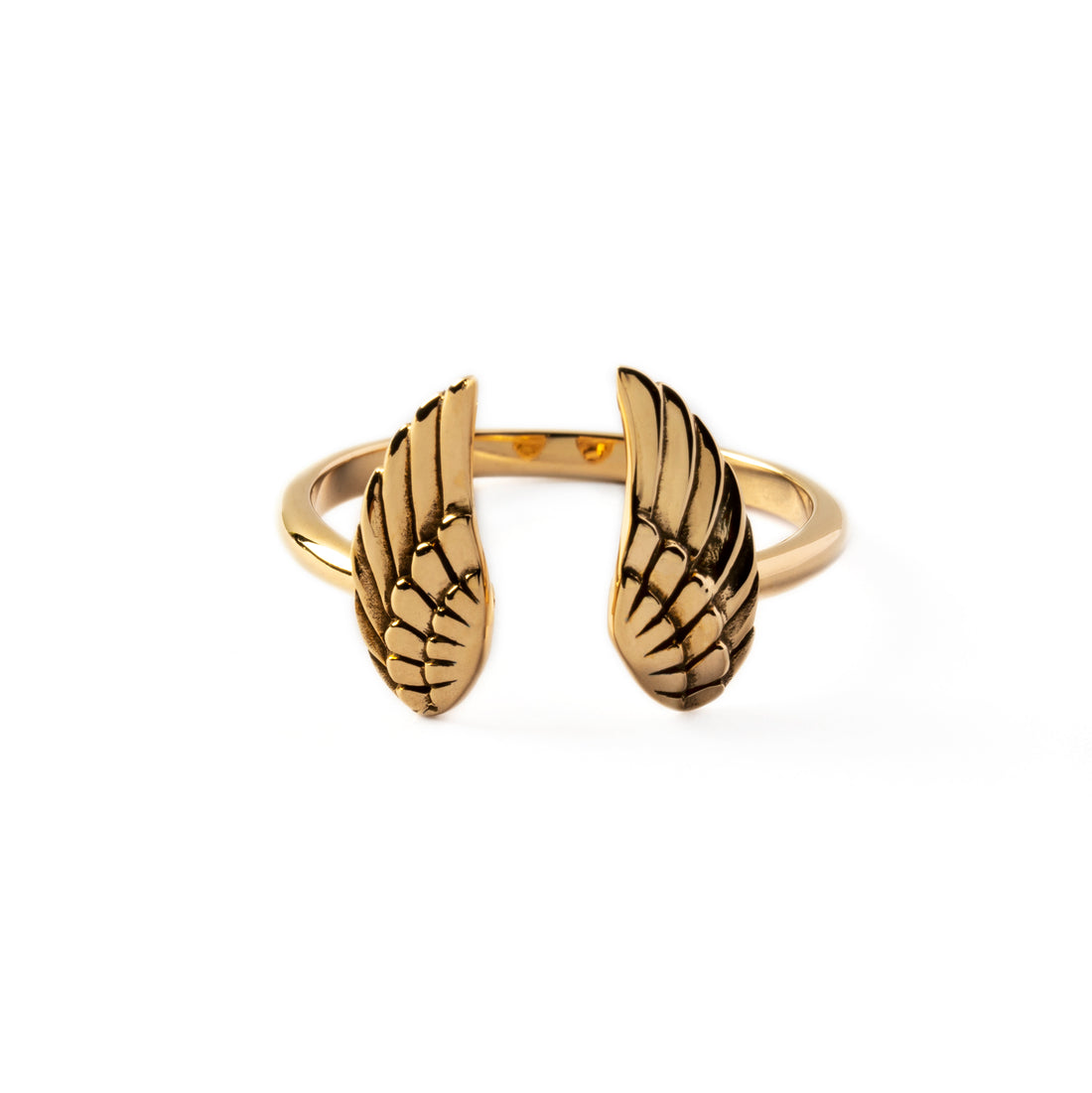 Bronze Open Wings Ring frontal view