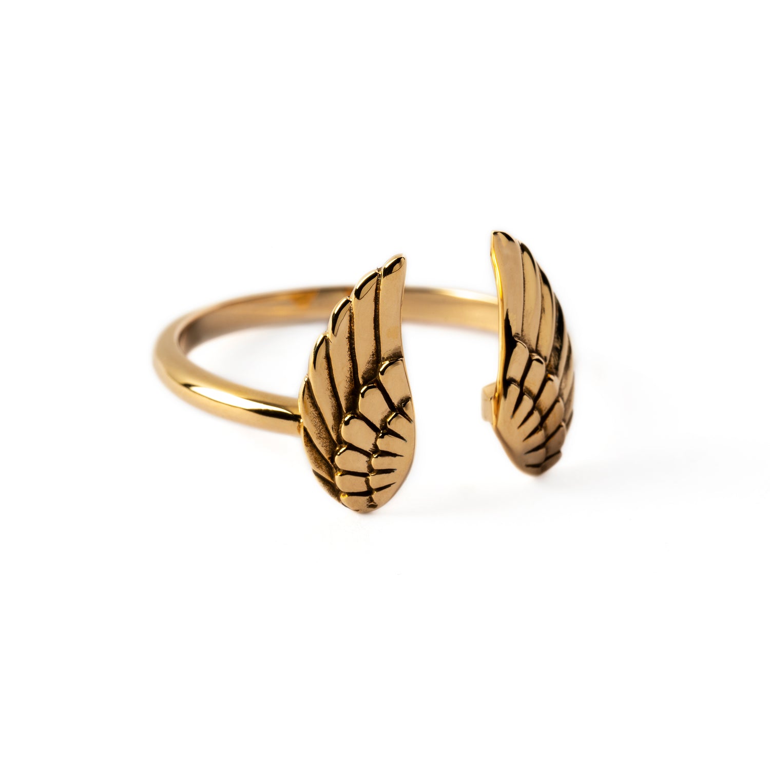 Bronze Open Wings Ring left side view