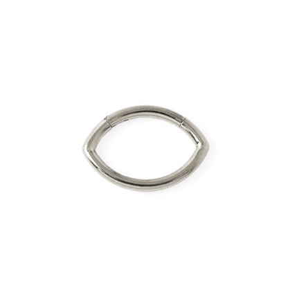 Oval surgical steel Clicker Ring frontal view