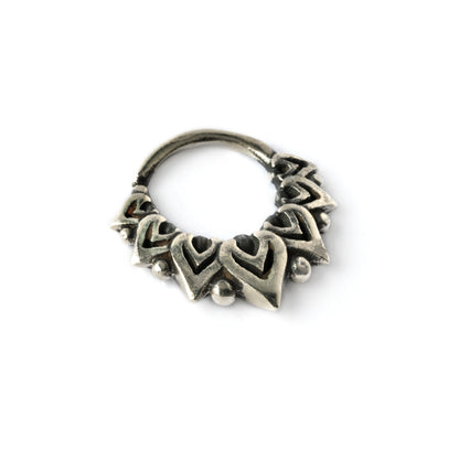 Padma Silver Septum Ring right side view