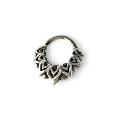 Padma Silver Septum Ring left side view