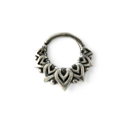 Padma Silver Septum Ring frontal view