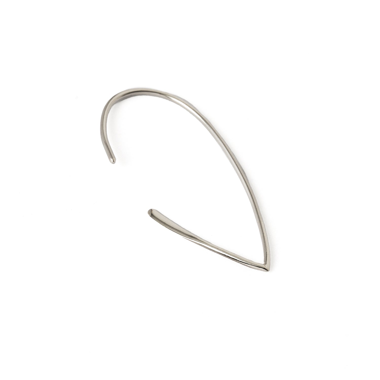 Petal Silver Wire Earring side view