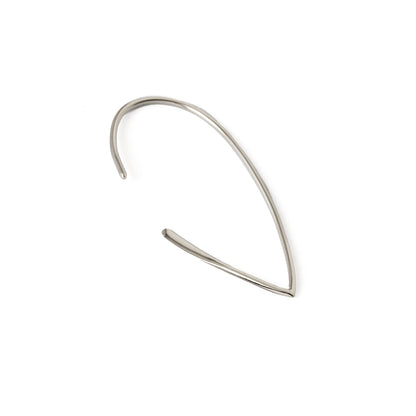 Petal Silver Wire Earring side view