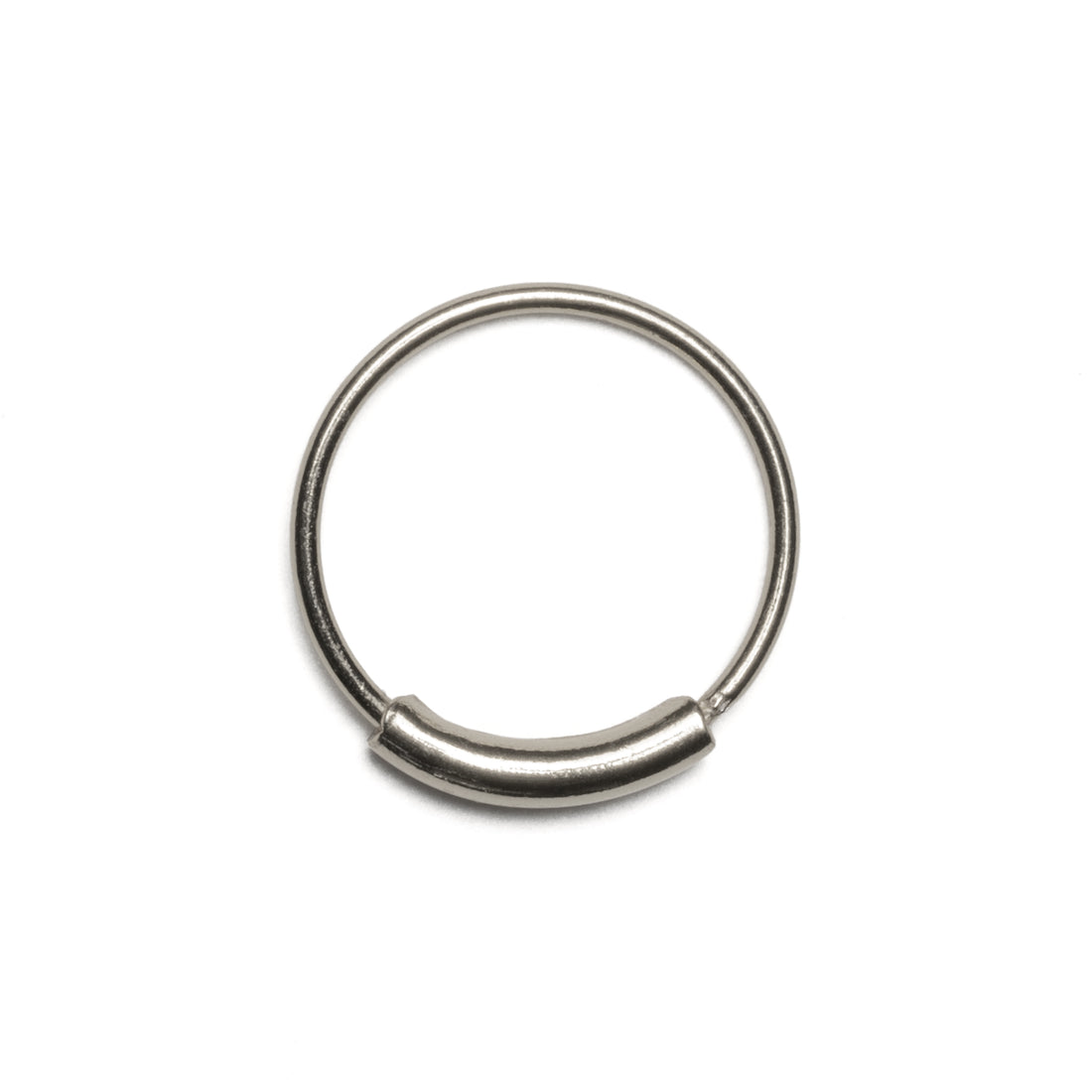 Pirate silver nose ring frontal view