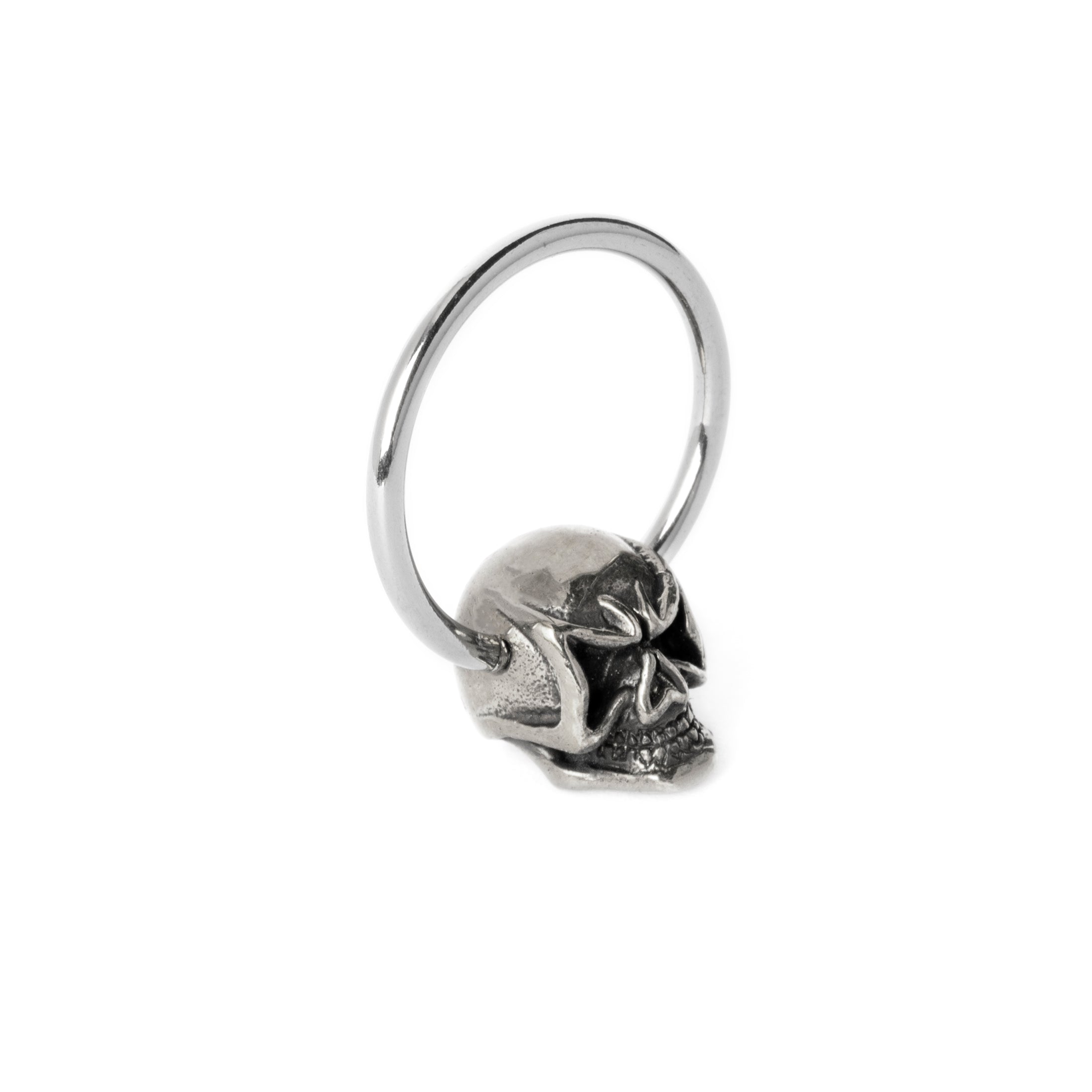 Surgical Steel Pirate Skull CBR right side view