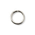 Plain silver seamless piercing ring frontal view