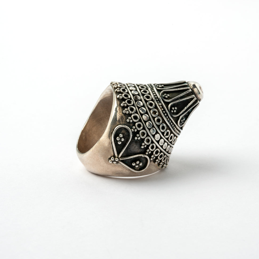 Pointy Tribal Silver Ring