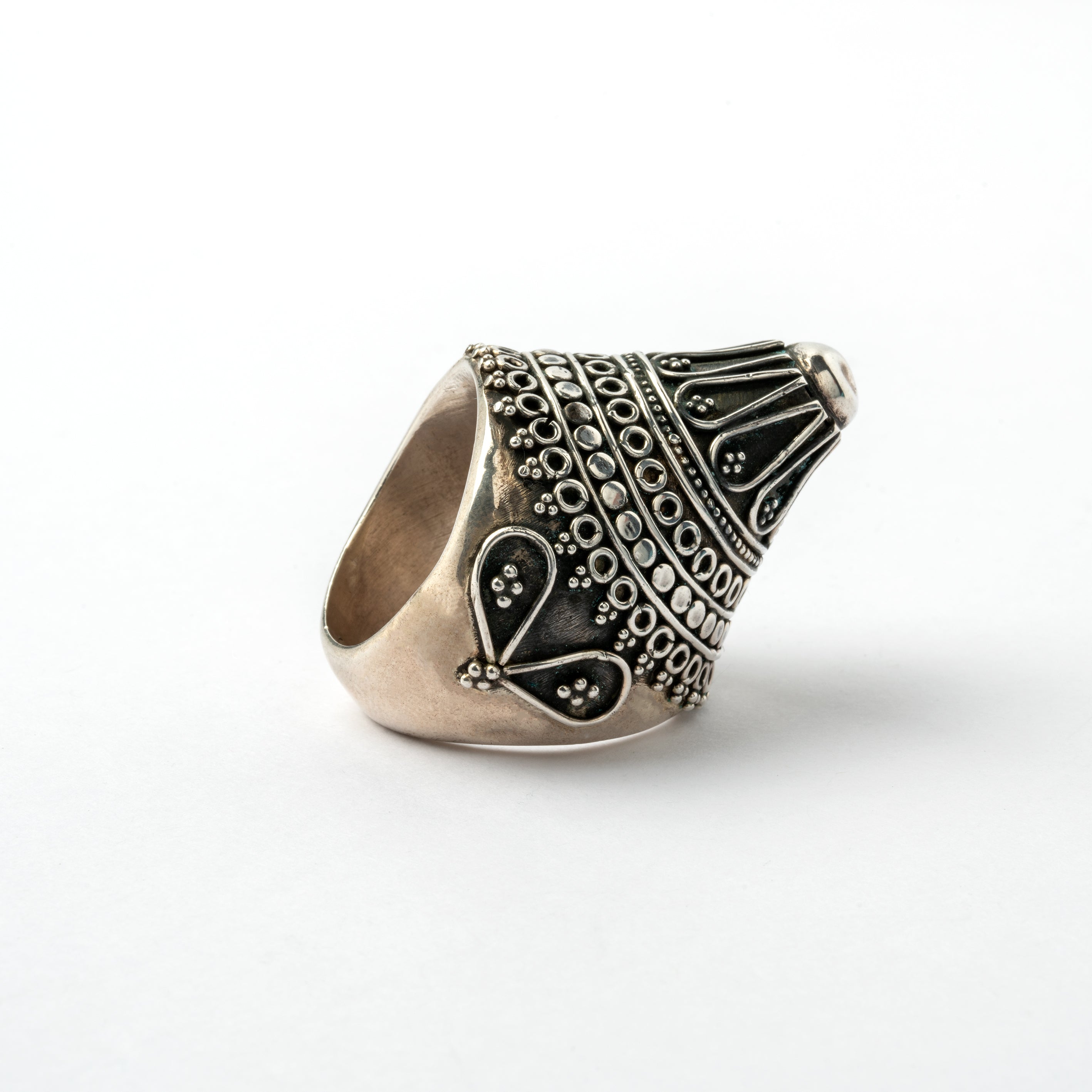 Pointy Tribal Silver Ring