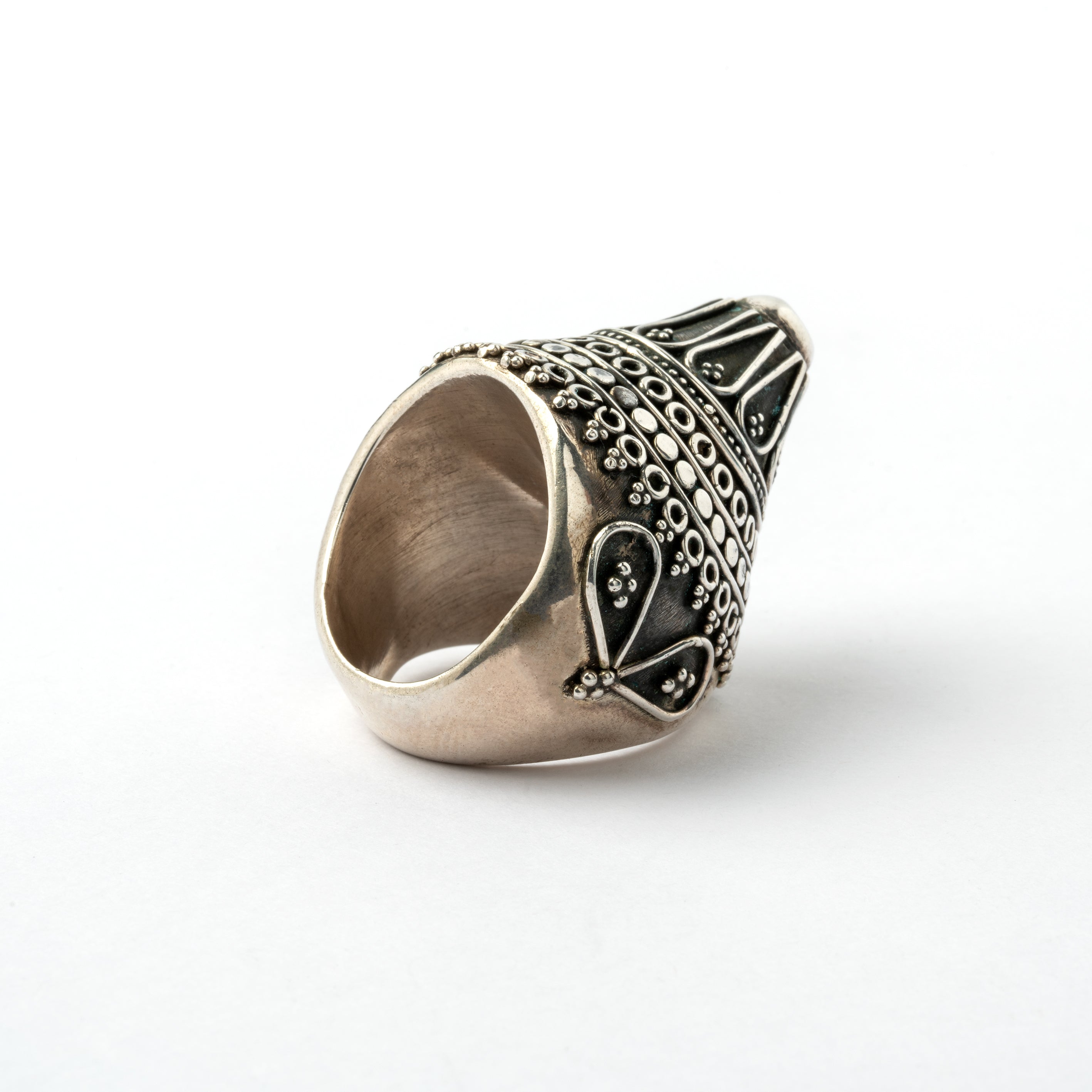 Pointy Tribal Silver Ring