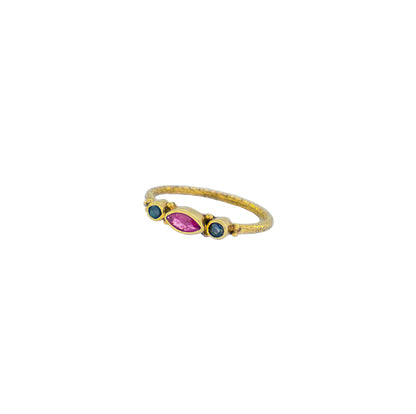 Ruby and Sapphire Gold Ring