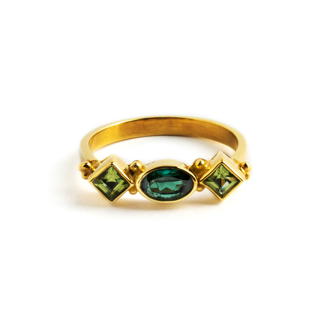 Rishi Turmaline & Peridot Ring