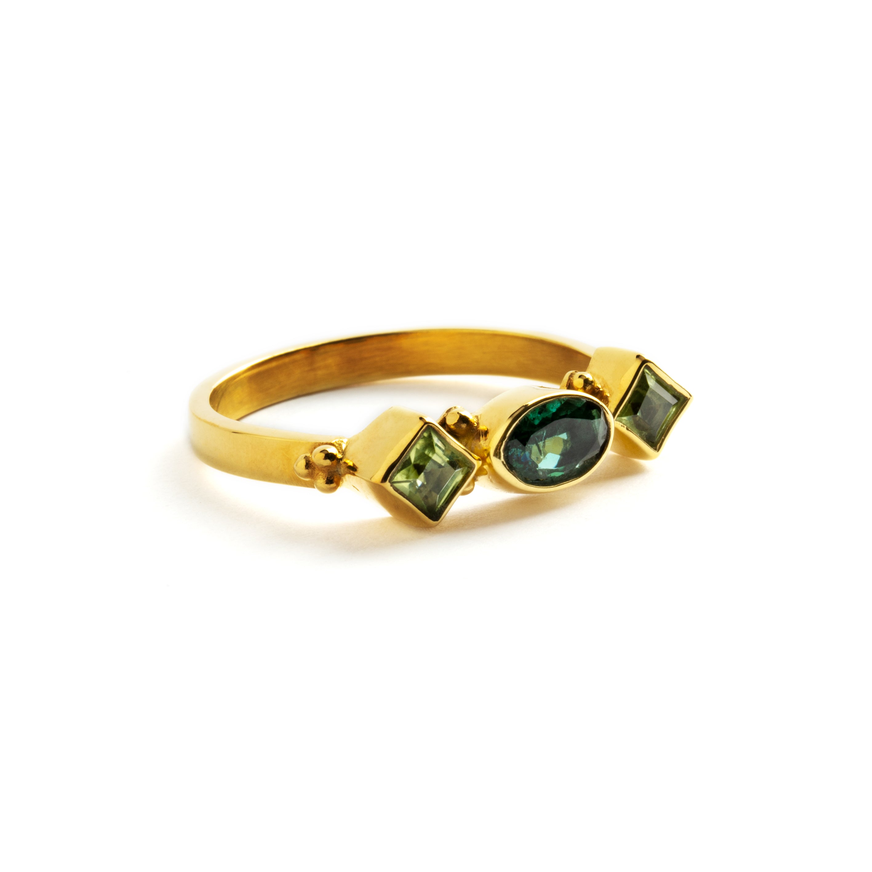 Rishi Turmaline & Peridot Ring