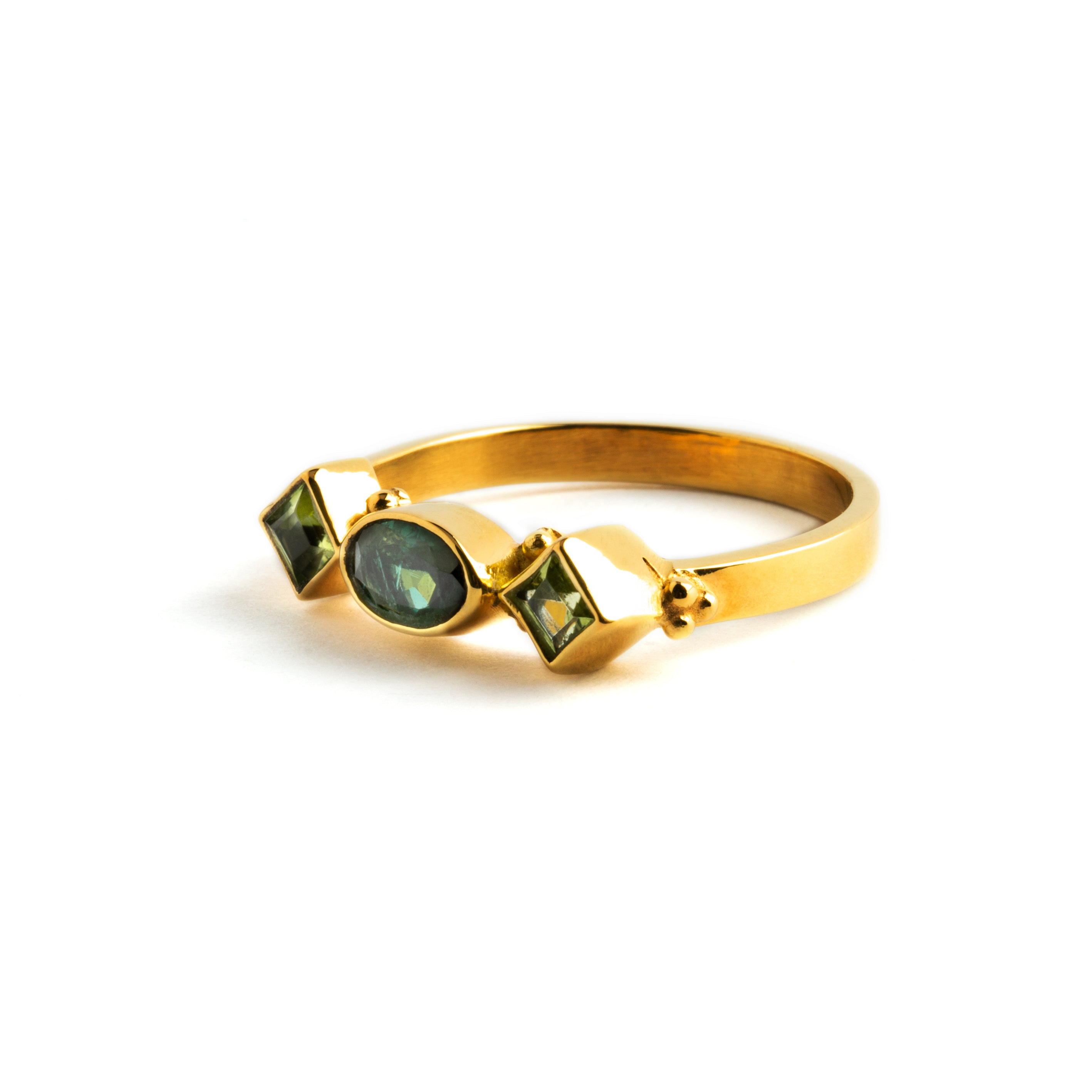 Rishi Turmaline & Peridot Ring