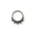 surgical steel spiky tribal hinged segment septum clicker frontal view
