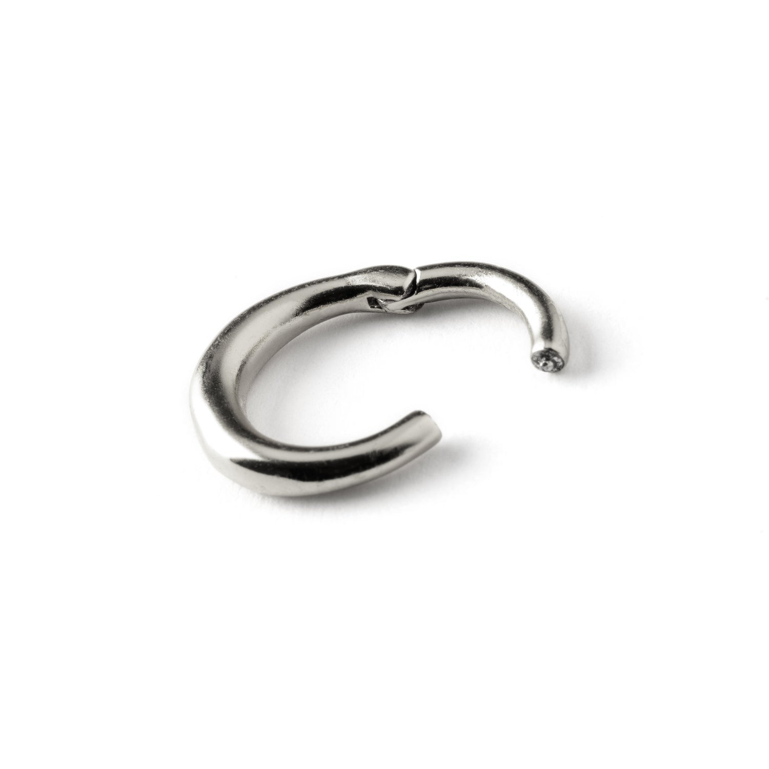 Raja surgical steel septum clicker ring hinged segment view