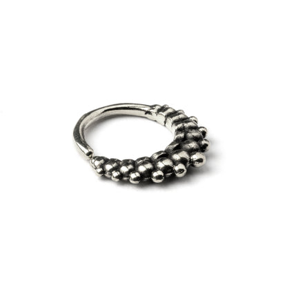 Rajee Silver Septum Ring left side view