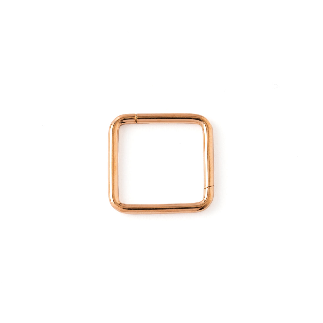 Rose Gold Oblong Clicker Ring frontal view