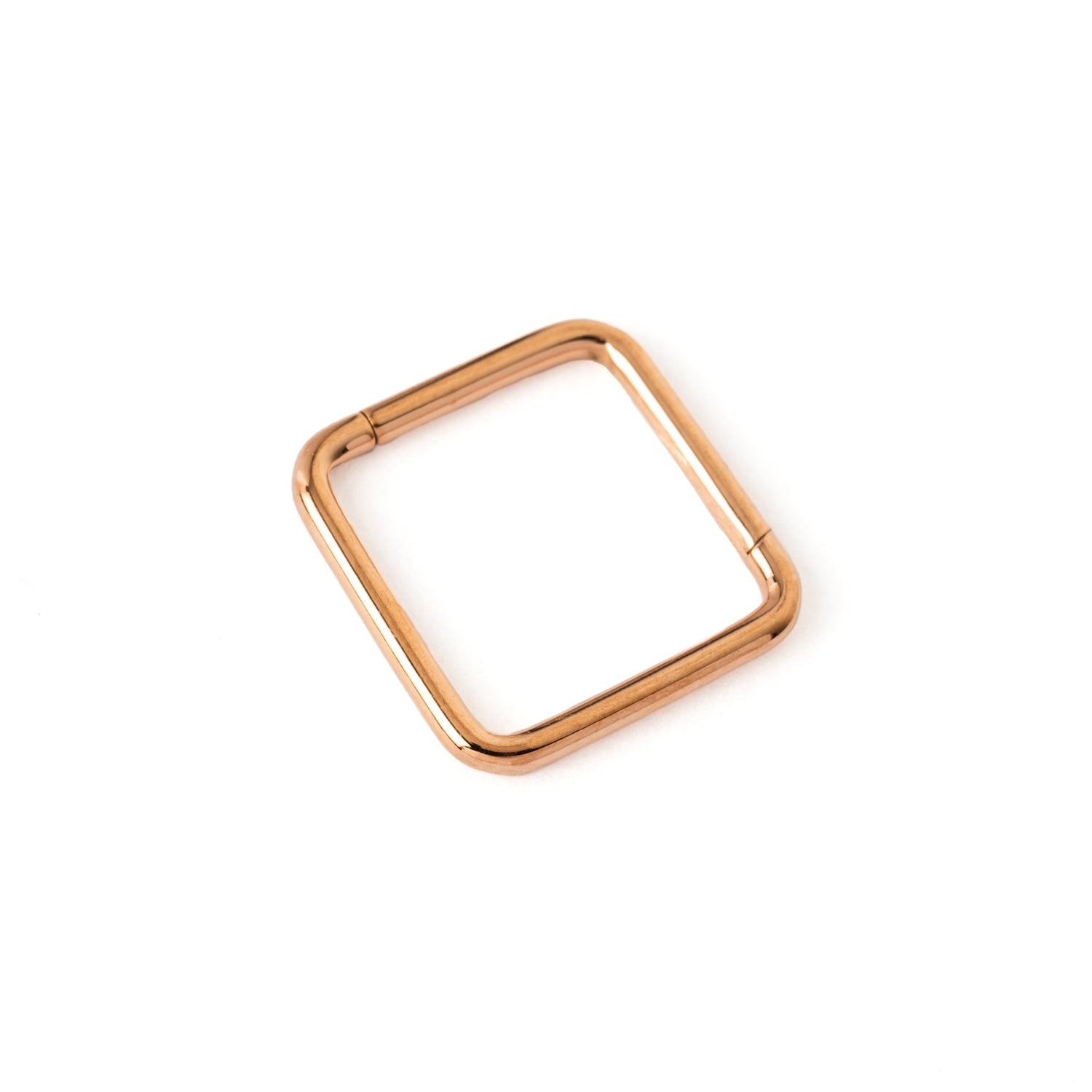 Rose Gold Oblong Clicker Ring side view
