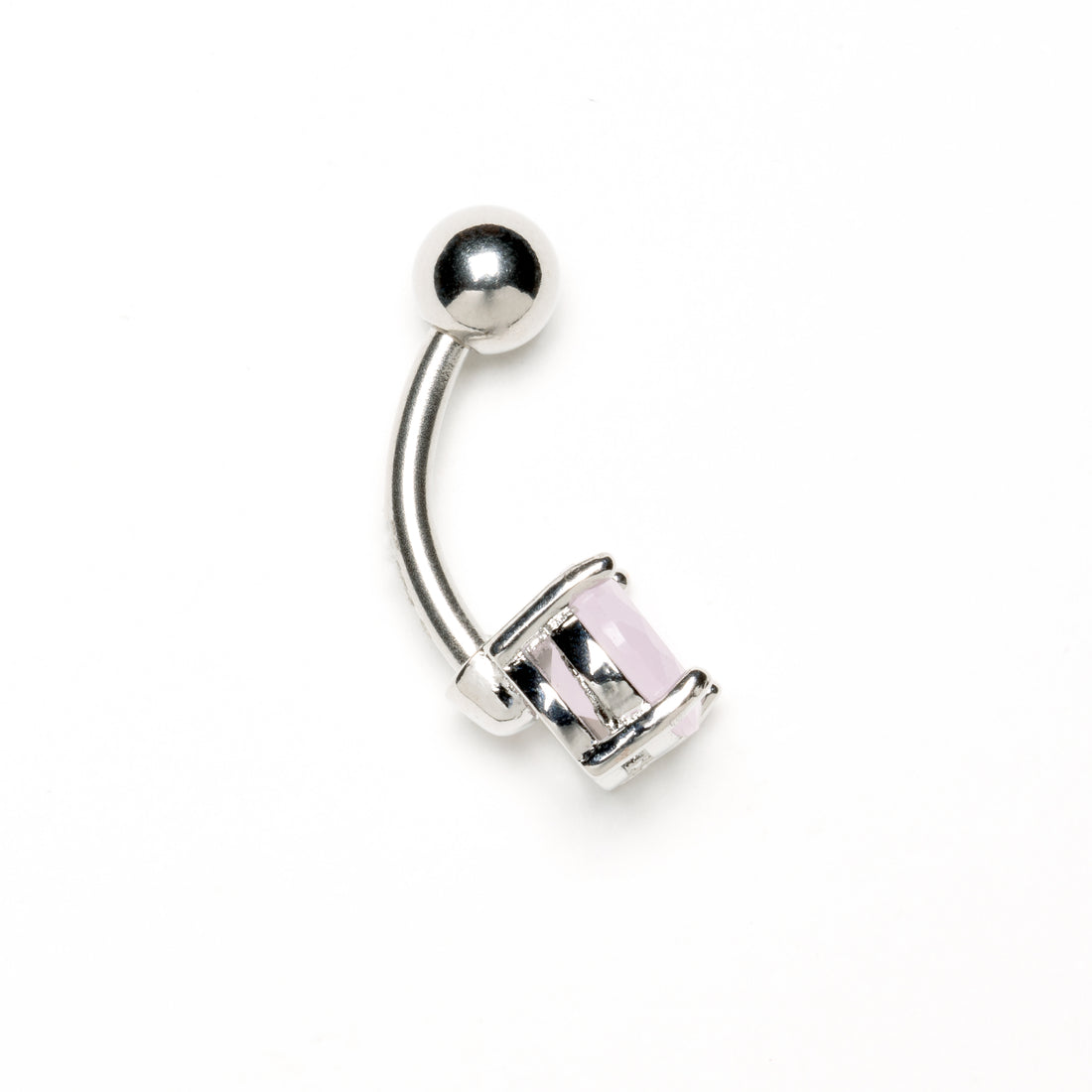 Belly Bar with Pink Aventurine side view