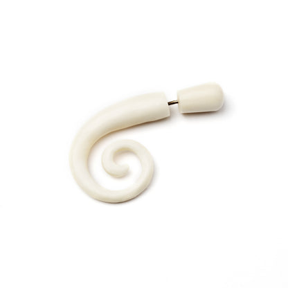 Shoreditch Bone Fake Gauge Earring- bone 