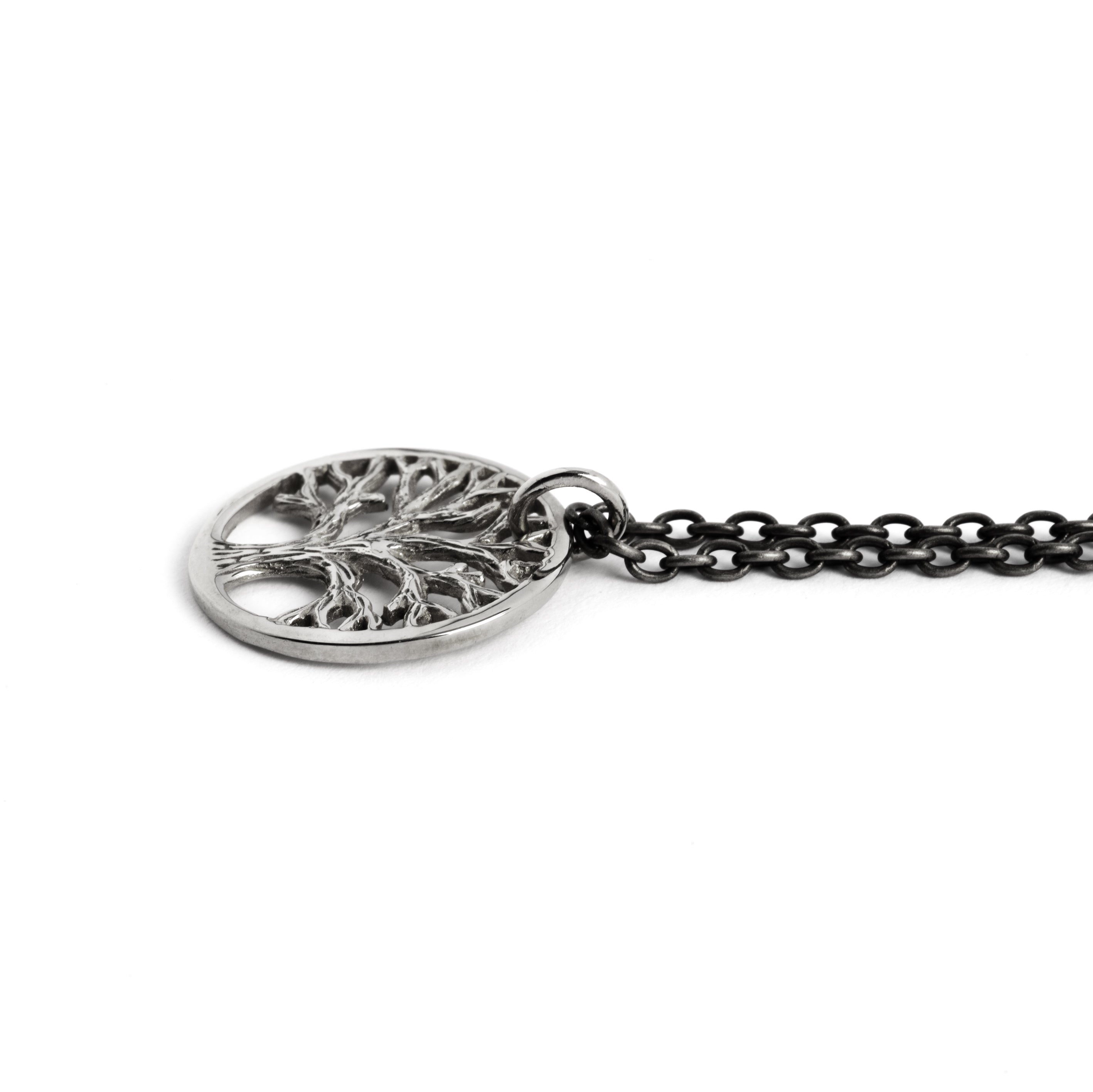 Silver Tree of Life Charm side view