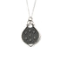 oxidised silver Arabesque small pendant on a chain necklace frontal view