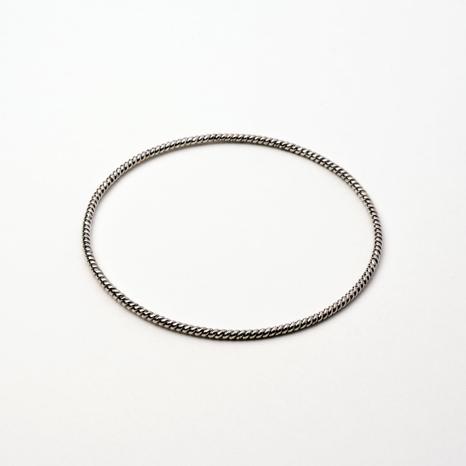 Twisted silver bracelet