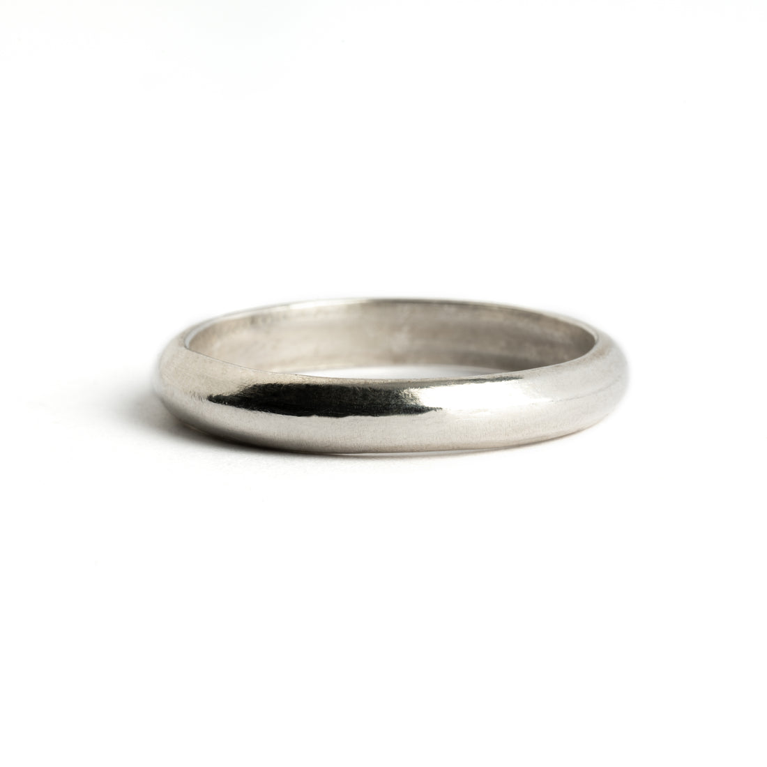 Silver Band Ring side view
