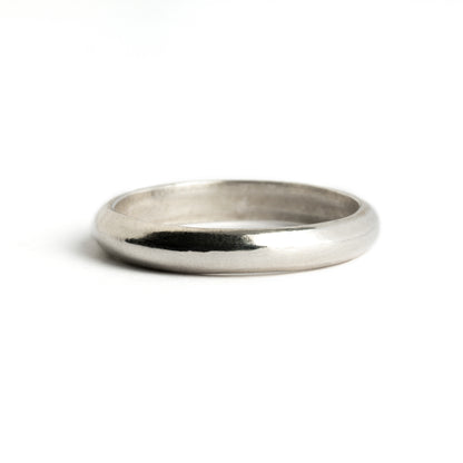 Silver Band Ring side view