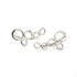 pair of silver circles ear climbers frontal view