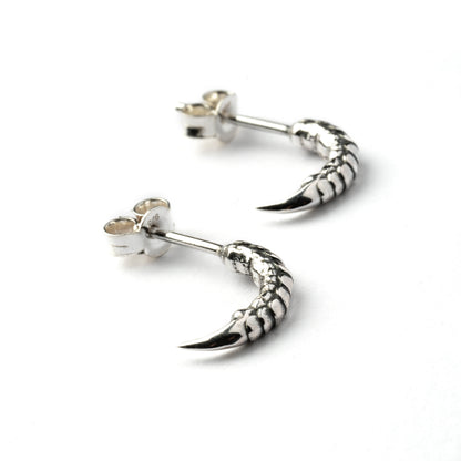 Silver Talon Earrings side view