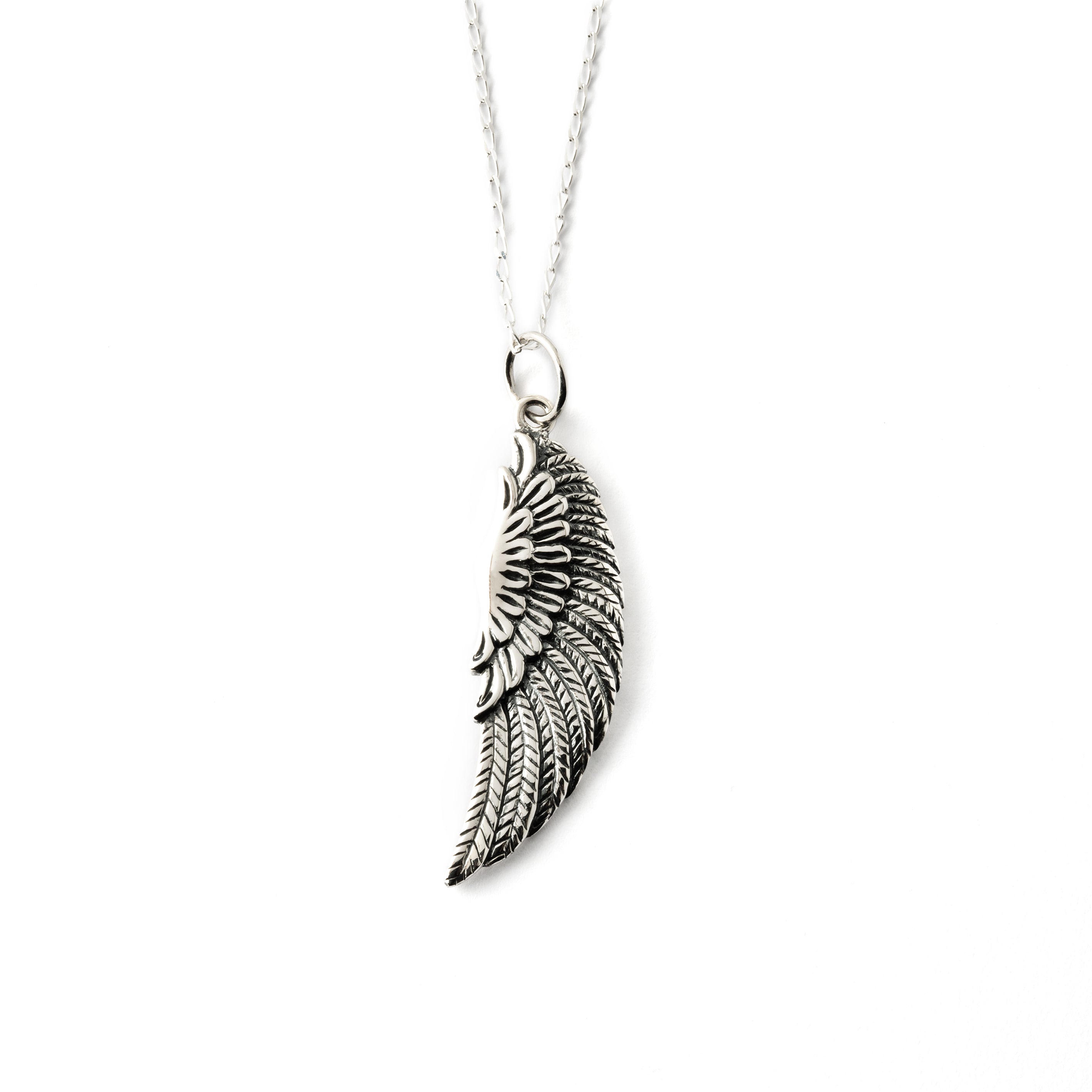 Silver Dakota Wing Pendant frontal view