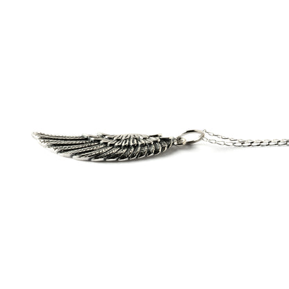 Silver Dakota Wing Pendant side view