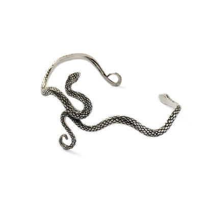 Silver Eden Snake Bangle right side view