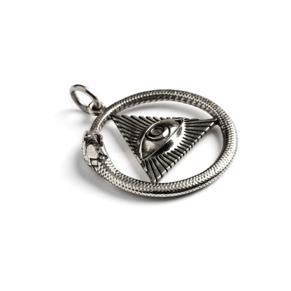 Silver Providence Ouroboros Pendant left side view