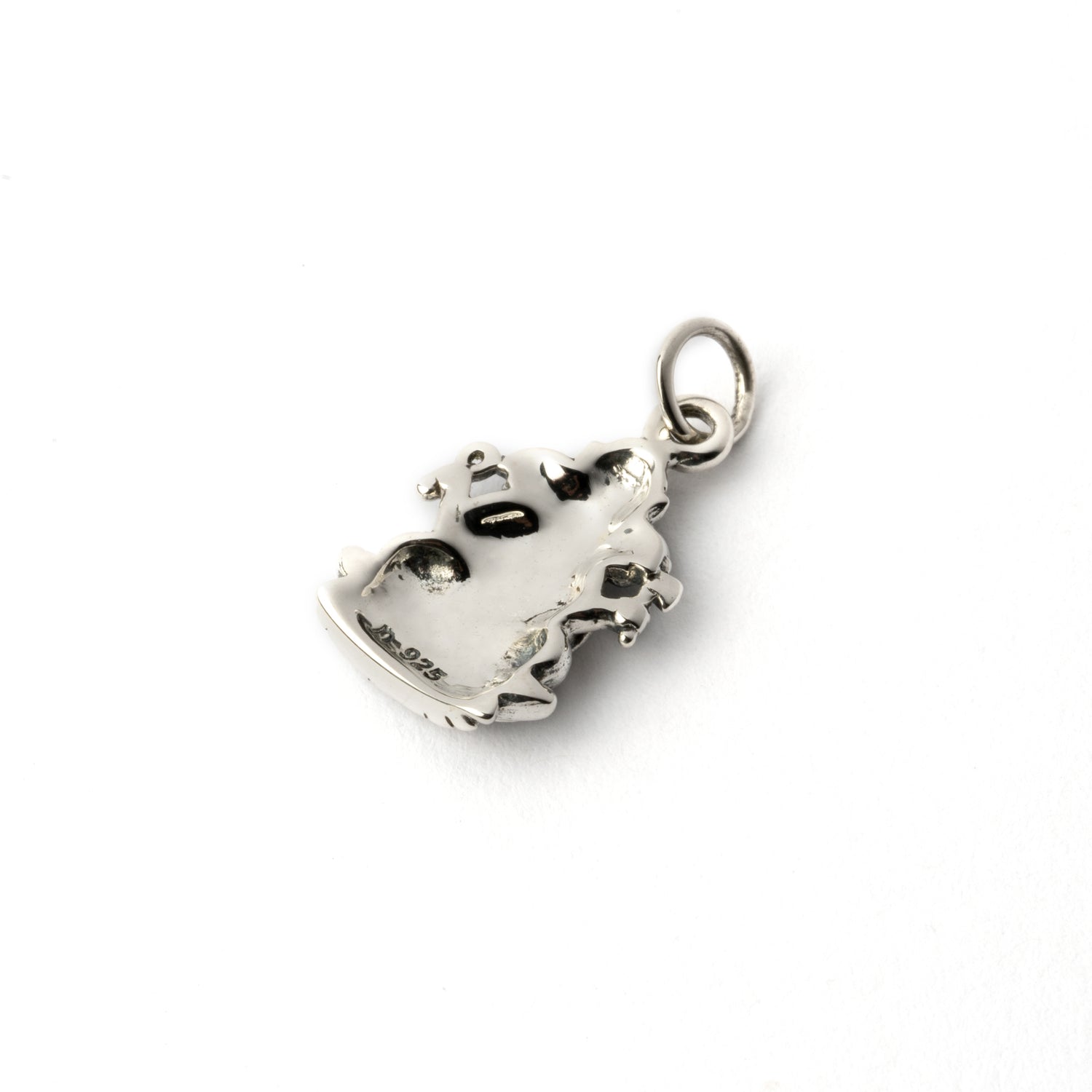 Ganesh Silver charm necklace back side view