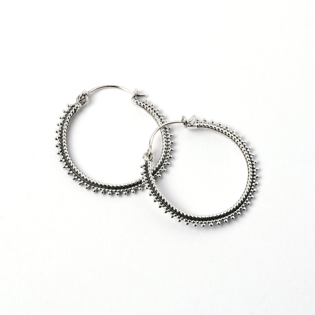Indian Silver Hoops