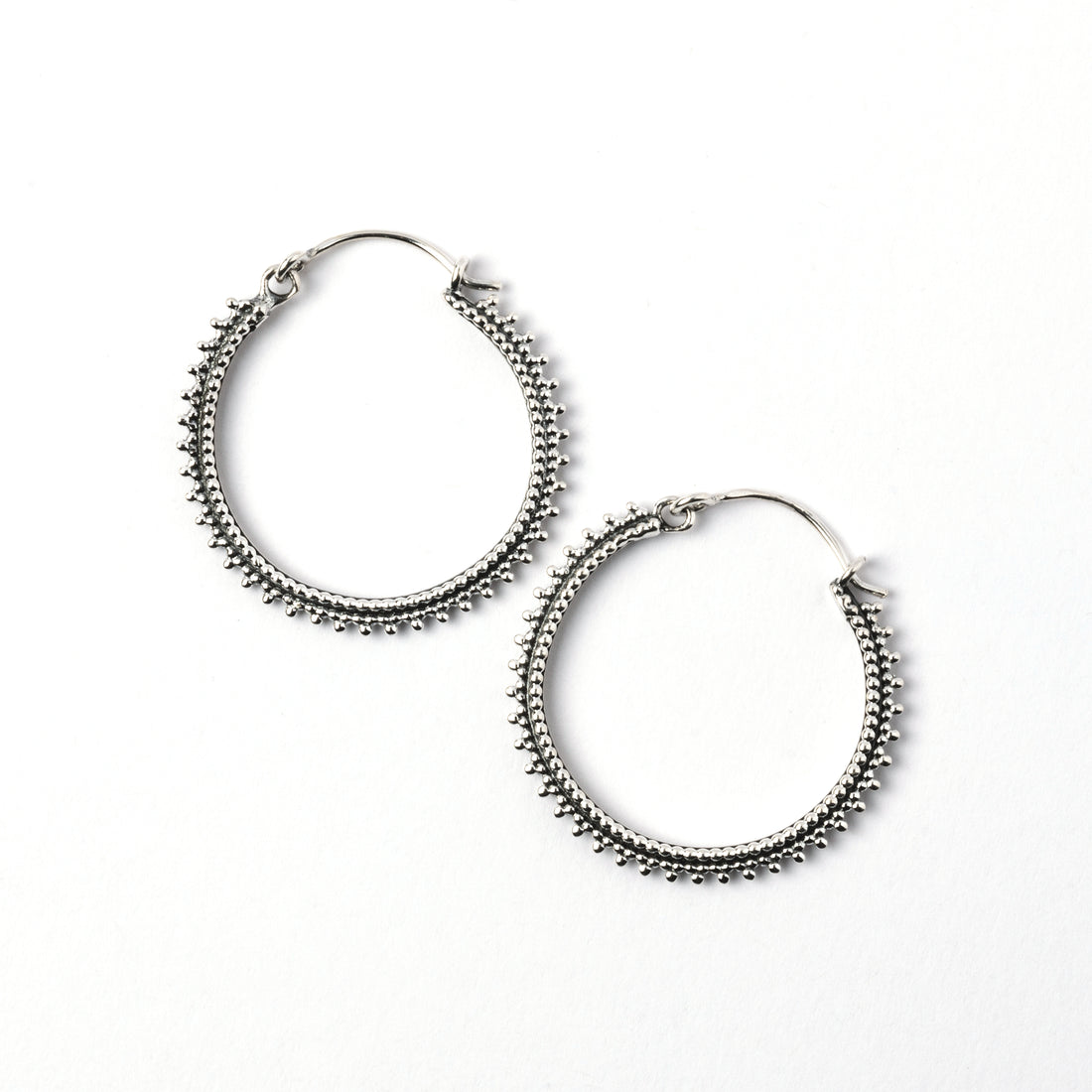 Indian Silver Hoops