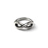 Silver Infinity piercing nose ring frontal view
