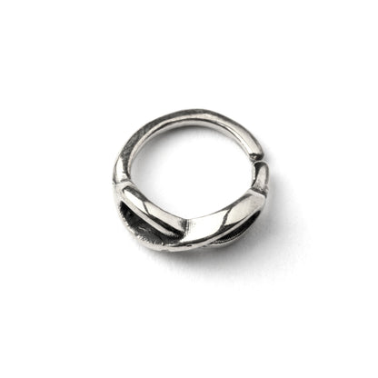 Silver Infinity piercing nose ring side view