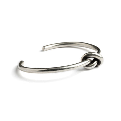 Silver Knot Bracelet  side view