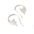 Silver Lily Hook Earrings right and left side view