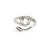 Silver Lotus Flower Ring frontal view