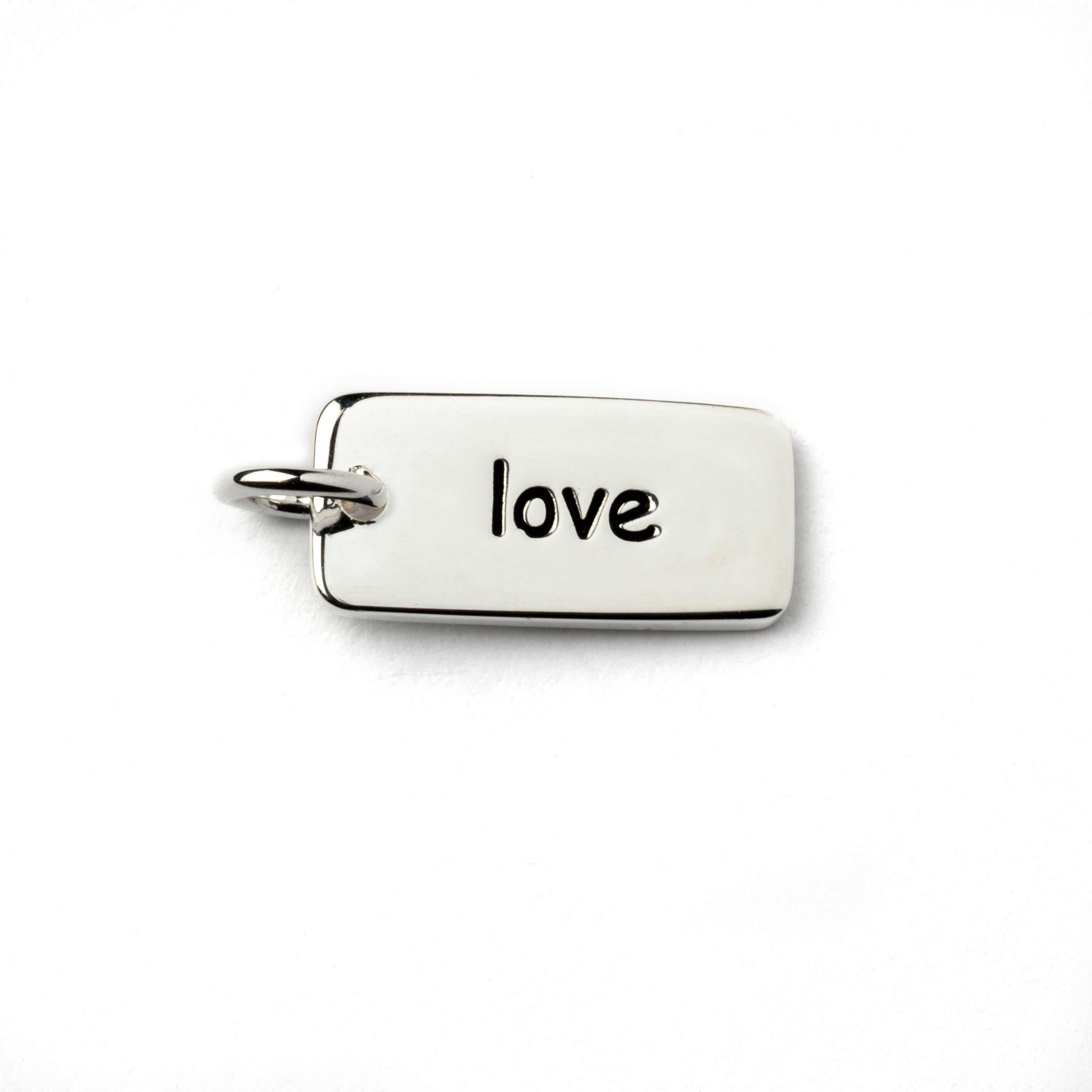 Silver Love Charm necklace frontal view