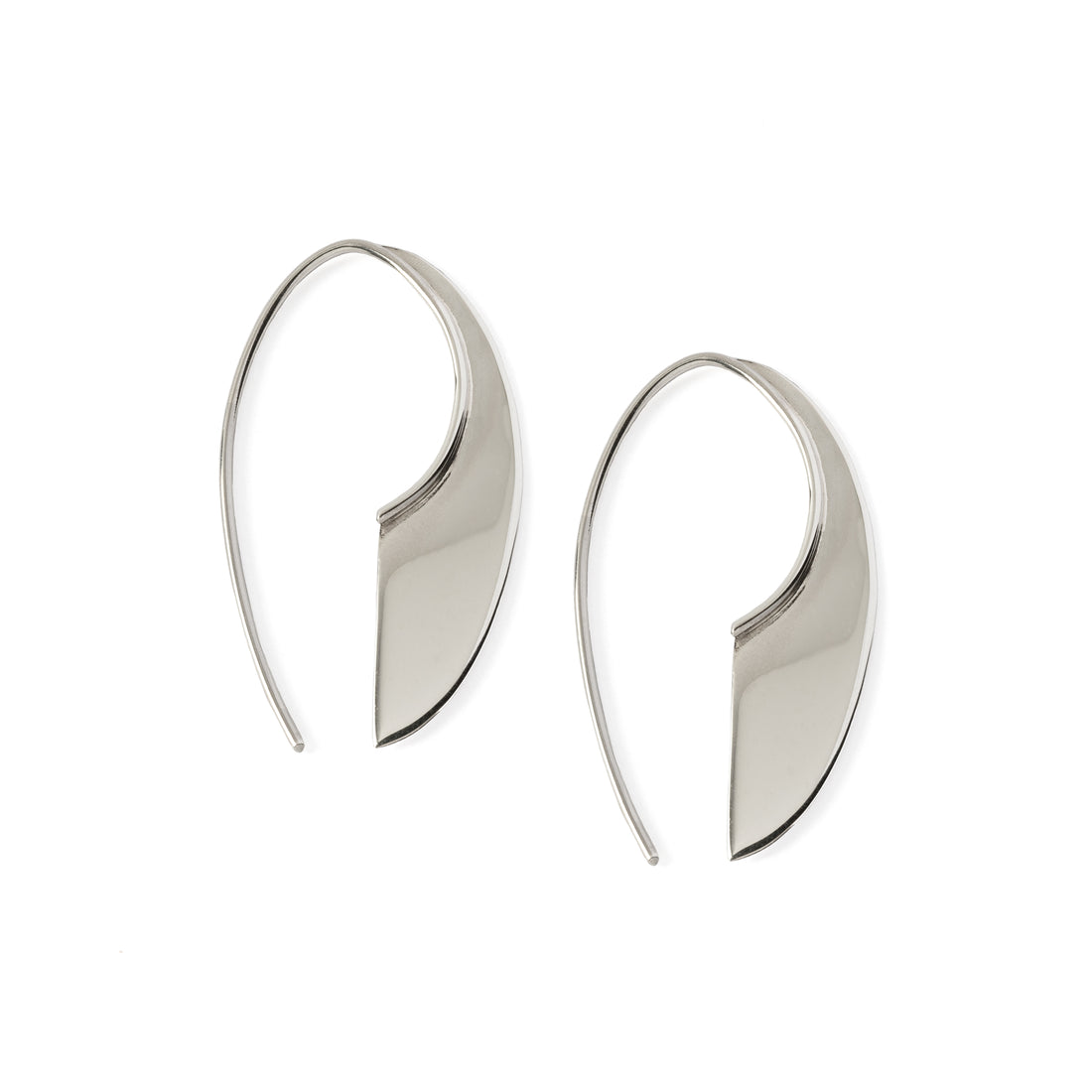 Silver Machete Earrings frontal view