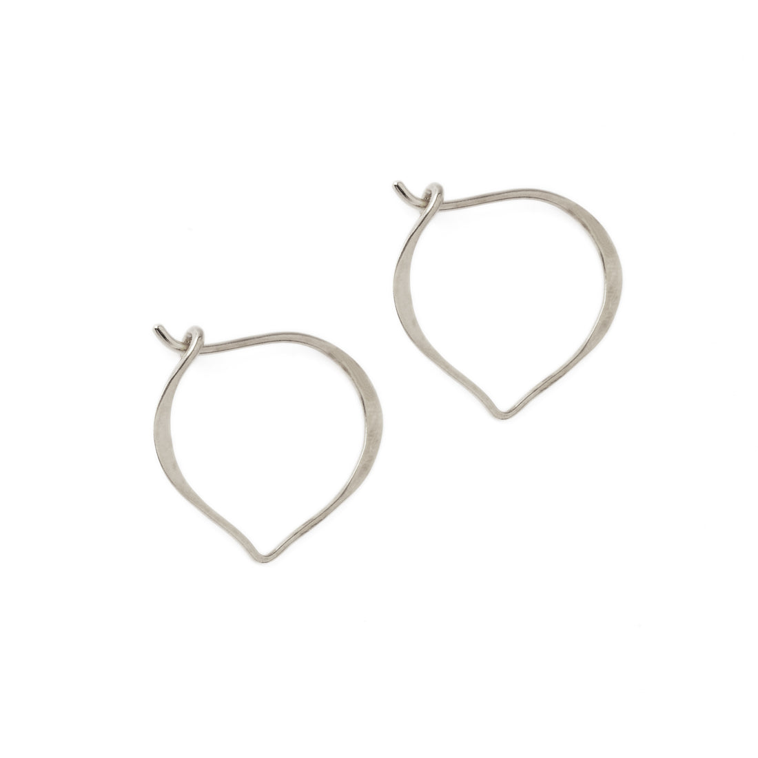 pair of silver Marrakesh hoop earrings frontal view